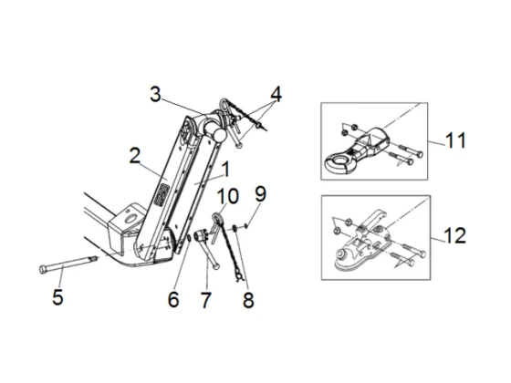 image de Axes et manettes AL-KO  | Timon sans frein Type 70.1 VO | 75 VU A