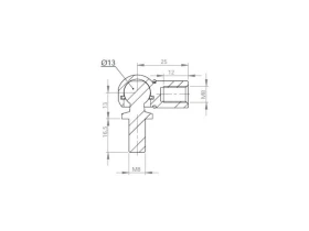 Cage à rotule acier Ø 13 avec rotule M8 | 92265