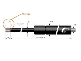 Cage à rotule Ø 10 avec rotule acier | M6