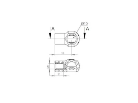 Cage à rotule plastique Ø 10 M6 | 72421