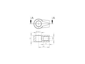 Chape à oeil Zamack 10/12 M8 Pour chapes filetées tige Ø 10/14