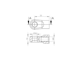 image de Chape à oeil Zamack 8/10 M8 Pour chapes filetées tige Ø 10/14