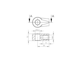 image de Chape à oeil Zamack 8/12 M8 Pour chapes filetées tige Ø 10/14