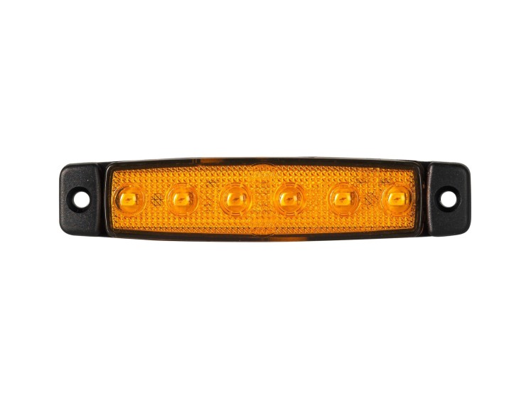 image de Feu orange LED extra plat avec catadioptre | 90x20ep6 mm