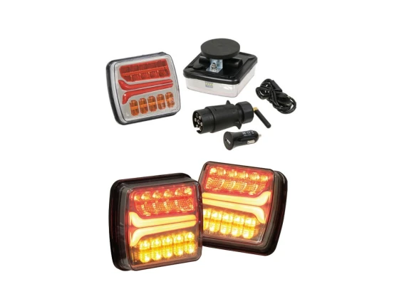 image de Kit feux de remorque LED wifi sans fil magnétique | 4 fonctions | 12/24V