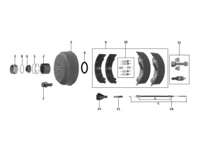 image de Kit moyeu essieu freiné | Type 25-2025 250x40 | R40 | Rlt cartouche 39x72ep37