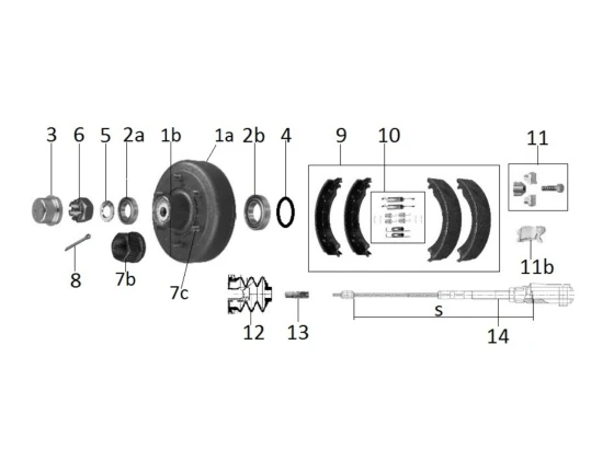 image de Kit moyeu essieu freiné | Type 30-2355 (300x60) | R48 | Rlt conique | REC6