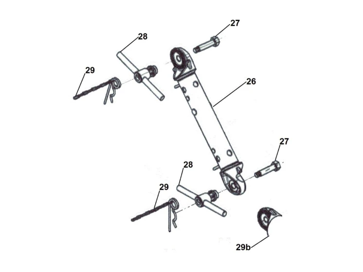 Partie intermédiaire de timon réglable freiné AL-KO | Type FA 0.9 | 900 kg