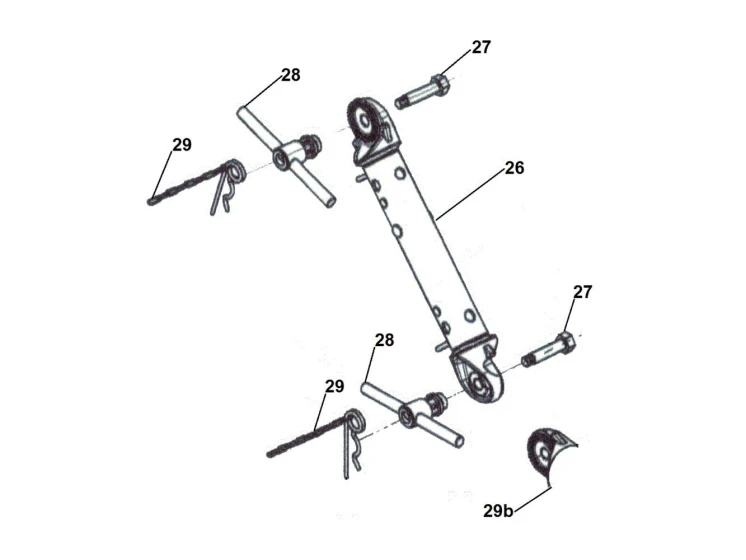 Partie intermédiaire de timon réglable freiné AL-KO | Type FA 1.5 | 1500kg