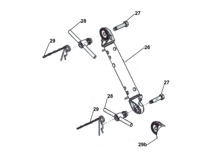 Partie intermédiaire de timon réglable freiné AL-KO | Type FA 2.5 | 2500kg