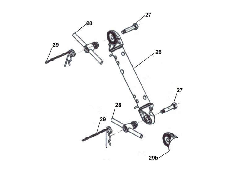Partie intermédiaire de timon réglable freiné AL-KO | Type FA 3.5 | 3500kg | Axe de 27