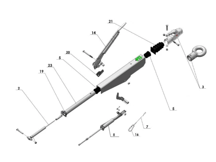 Pièces attache à inertie mono poutre RTN-GOETT | Type 549F4 | 2500kg