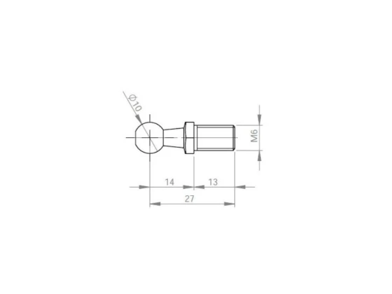 image de Rotule acier Ø 10 filetage M6 | 92989