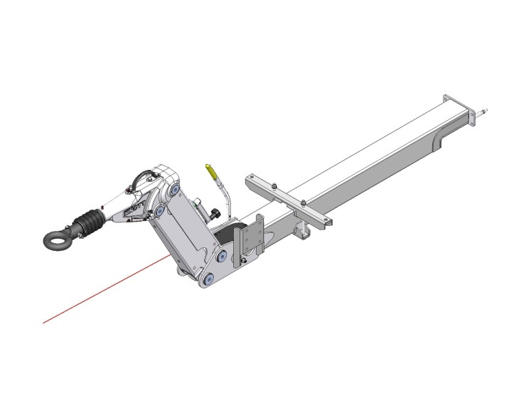 Timon complet réglable freiné KNOTT | Type KHD | De 800 à 3500 kg