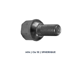 Vis de roue Sphérique | M14 | Clé 19